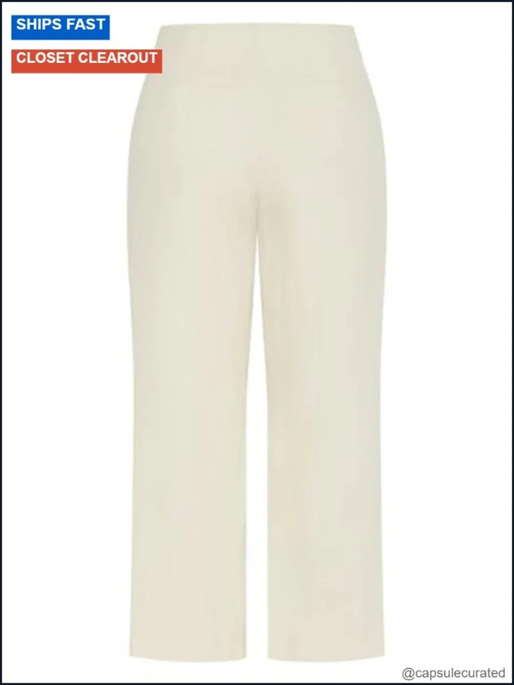 Plus Size Linen Blend Wide Leg Pants with Pockets